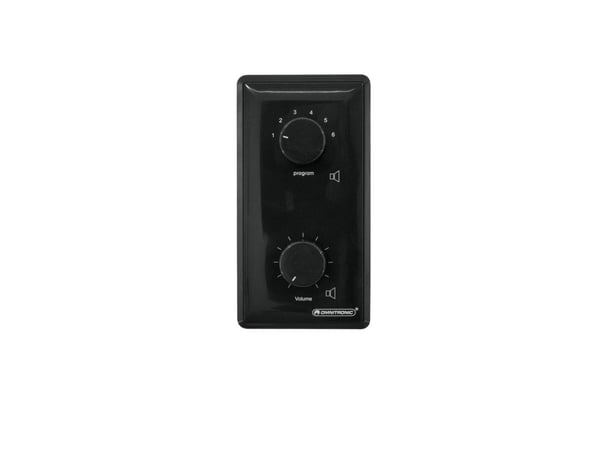 Omnitronic 80711092, Rotasjonsvolumkontroll, Vegg-montert, Svart, Plast, 50 - 18000 Hz, 45 W