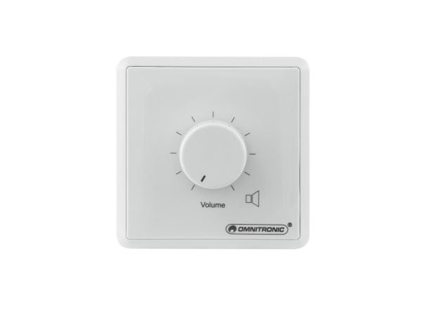 Omnitronic 80711001, Rotasjonsvolumkontroll, Vegg-montert, Hvit, Plast, 50 - 18000 Hz, 5 W