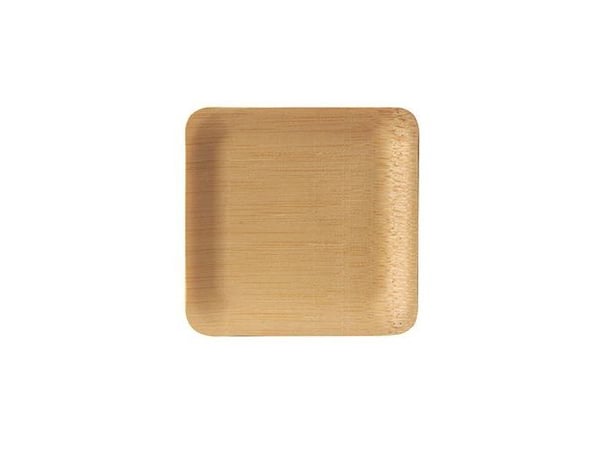 Papstar 88035, Plate, firkant, Bamboo, Naturlig, Monokromatisk, 10 stykker