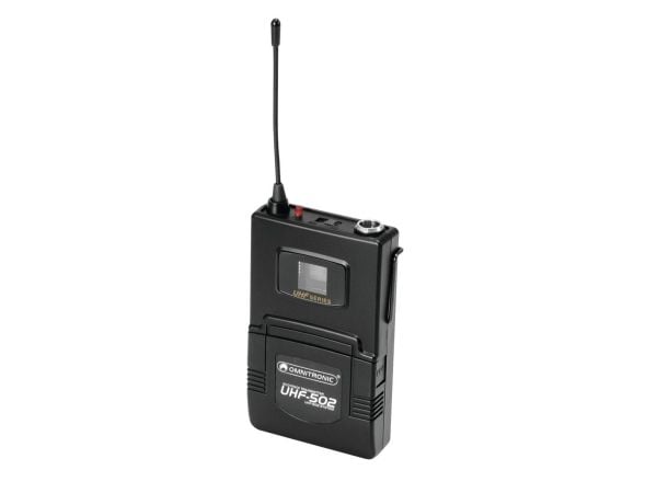 Omnitronic 13053523, Kroppspakkesender, 823 - 832 MHz, 1%, 90 dB, 50 m, AA