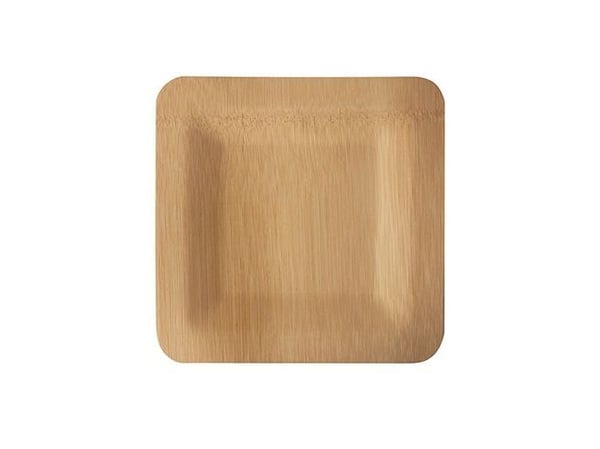 Papstar 88036, Plate, firkant, Bamboo, Naturlig, Monokromatisk, 10 stykker