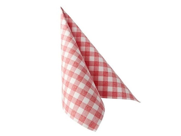 Papstar 87103, Rød, Hvit, Tørkepapir, Mønster, 54 g/m², 400 mm, 40 cm