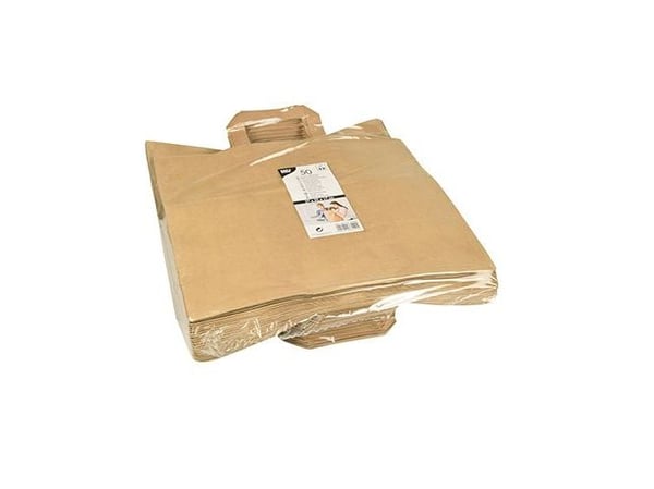 PAPSTAR pappersbärkasse, 320 x 170 x 270 mm, brun, tillverkad av kraftpapper, 70 gsm, lastkapacitet: 5 kg, med handtag - 1 st (86449)