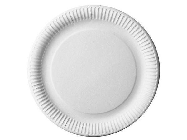 Papstar 11740, Plate, Rund, Fotoark kartong, Hvit, Monokromatisk, 50 stykker