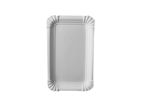 Papstar 11050, Plate, Rektangulær, Fotoark kartong, Hvit, Monokromatisk, 250 stykker