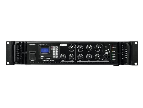 Omnitronic 80709641, 250 W, A/B, 0,5%, 85 dB, 80 - 14000 Hz, Klemmer