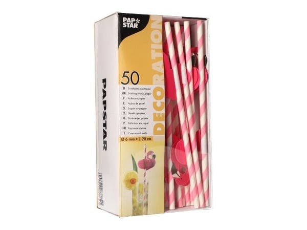 Papstar 87782, Rosa, Hvit, Papir, 20 cm, 6 mm, 50 stykker, 105 mm