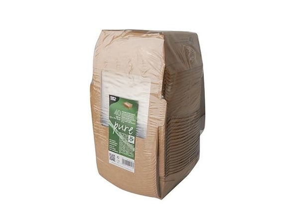Papstar 87251, Fotoark kartong, Polylaktid (PLA), Brun, 0,65 l, FSC, 140 mm, 140 mm