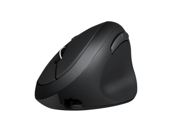 Perixx PERIMICE-819 trådløs ergonomisk vertikal mus med Silent Click og liten design – multienhet, svart (PERIMICE-819)