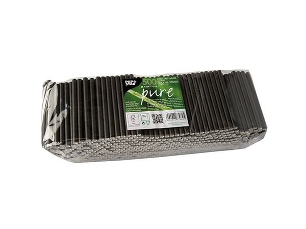 Papstar 87982, Sort, Papir, 100 mm, 7 mm, 500 stykker, Polybag