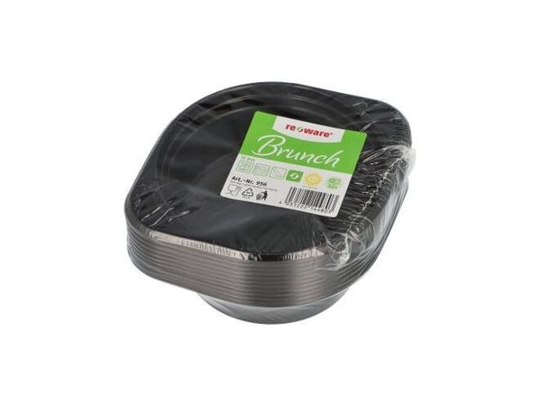 Papstar 96556, Bolle, Rund, Polypropylen, Sort, Monokromatisk, 12 stykker
