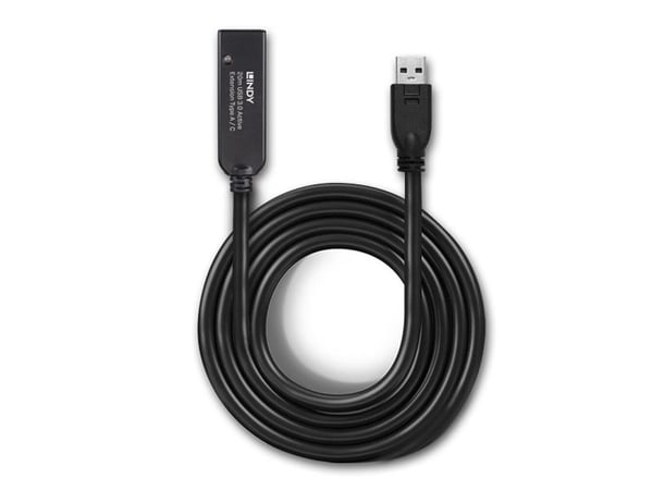 Lindy 43375, 20 m, USB A, USB A, USB 3.2 Gen 1 (3.1 Gen 1), Svart