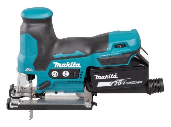 Makita DJV185RF1J, Toppgrep, Grønn, 90°, Aluminium, Stål, Tre, Børsteløs, Deep discharge