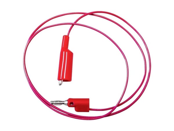 Mueller Electric BU-2030-A-24-2 Testijohto [Banaanipistoke 4 mm - Alligaattoriliitin] 0,6 m Punainen 1 kpl 1 kpl