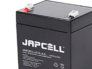 Japcell AGM batteri 12V - JC12-4.5, 4.5Ah 4.8mm poler blybatteri