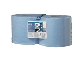 Aftørringspapir Tork W1/W2 Plus kombi 2-lag blå - (2 ruller pr. karton)