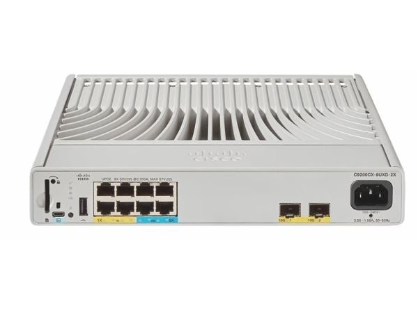 Cisco Catalyst C9200CX-8UXG-2X-A, Hallittu, L2/L3, Täysin kaksipuolinen, Power over Ethernet -tuki, Telineasennus