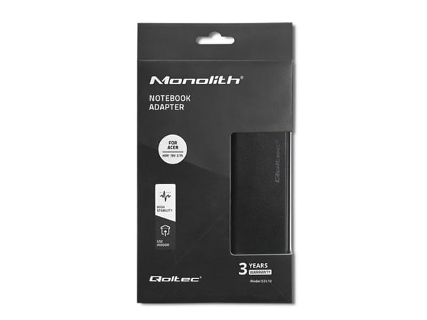QOLTEC 52410 strømforsyningsadapter til Acer 40W / 19V / 2.1A / 5.5x1.7 (strømkabel)