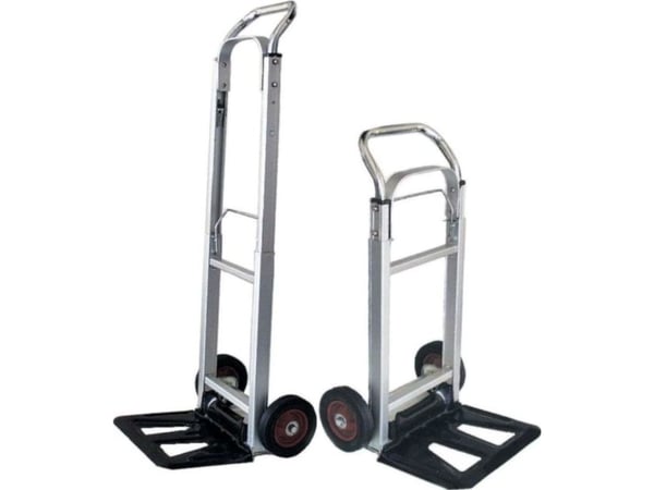 BRÜDER MANNESMANN alu-transportvogn, belastning: 90 kg, uttrekkbart grep fra 720 til 1.090 mm, stabilt stål - 1 stk (099-T)