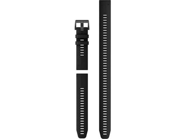 QuickFit 22 klockarmband, svart silikon (3-delat dykset)