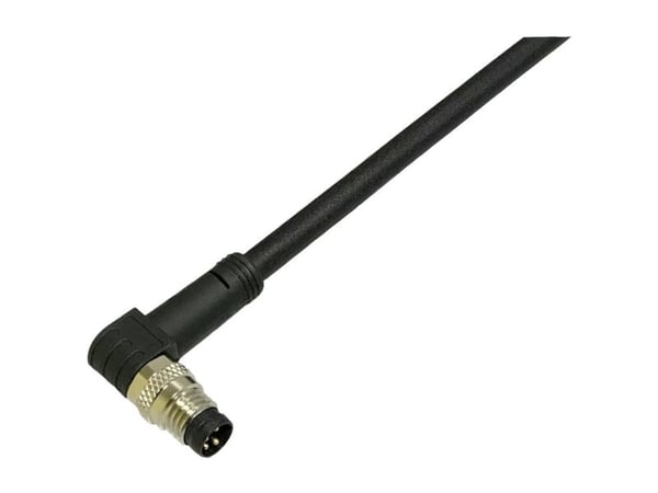 BKL Electronic 2700027 Anturin/toimilaitteen liitäntäkaapeli M8 pistoke, kulmikas 2 m Navanumero (RJ): 3 1 kpl