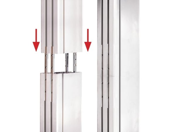 B-TECH System X BT8380 - Monteringskomponent (vertikal søyle) - aluminium - svart