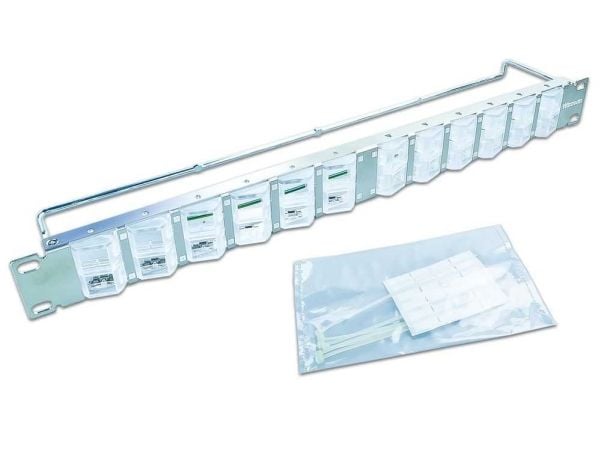 Wirewin korkealaatuinen 24-porttinen Keystone Modul-Leerpanel, 0° tai 45° shopbar Keystone System (WKS PANEL 24 DYN ANG)