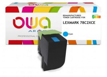 OWA - Suuritehoinen - syaani - yhteensopiva - laatikko - Kunnostettu - värikasetti (vaihtoehto: Lexmark 78C2XCE) - Lexmark CS421dn, CS521dn, CS622d...