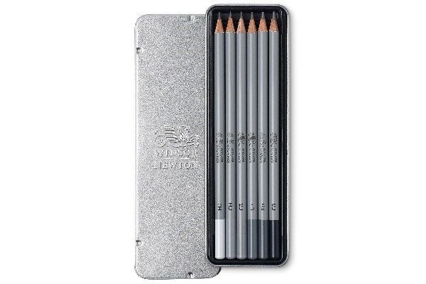 Grafitpenna assorterad 6 st i plåtburk