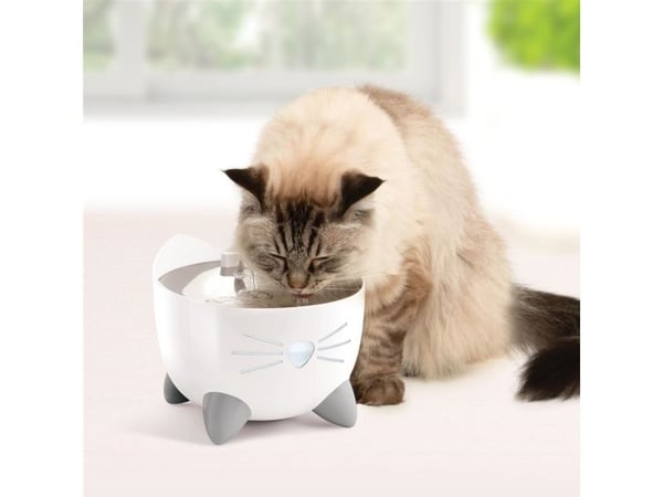 Pixi Smart Fountain, Cat Fountain, Rustfri stålskål, 2L, 21x21x19 cm
