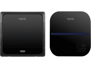 Eura trådløs dørklokke "EURA" WDP-84H2 "BLUES" batteriløs svart