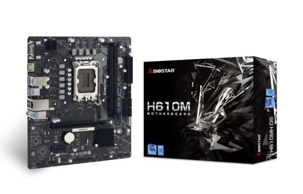Biostar H610MH D5 - Hovedkort - micro ATX - LGA1700-sokkel - USB 3.2 Gen 1 - innbygd grafikk (CPU kreves)