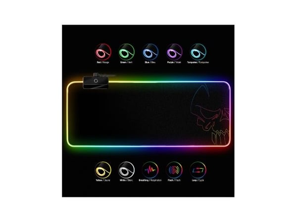 Spirit of Gamer Darkskull, Musta, Monivärinen, Yksivärinen, Kangas, Kumi, USB-virta, Liukumaton pohja, Pelihiirimatto