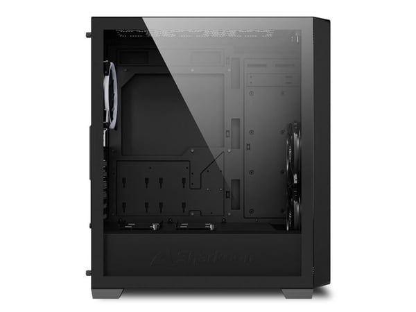 Sharkoon VS8 RGB - ATX-boks - sidepanel med vindu (herdet glass) - ingen strømforsyning - svart - USB/lyd