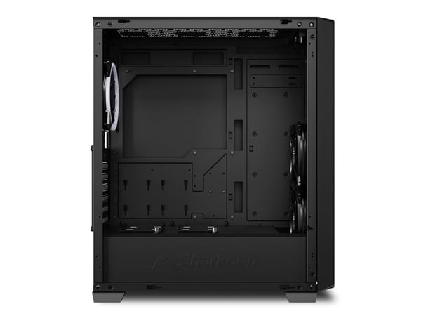 Sharkoon VS8 RGB - ATX-boks - sidepanel med vindu (herdet glass) - ingen strømforsyning - svart - USB/lyd