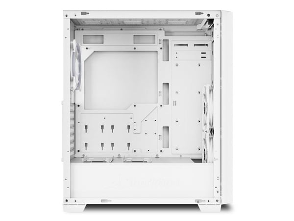 Sharkoon VS9 - ATX-boks - sidepanel med vindu (herdet glass) - ingen strømforsyning - hvit - USB/lyd