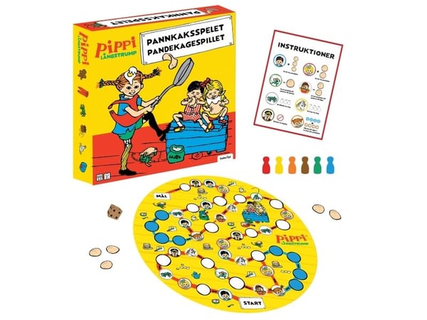 Pippi Langstrømpe - Pannekakespillet puslespill 100 brikker