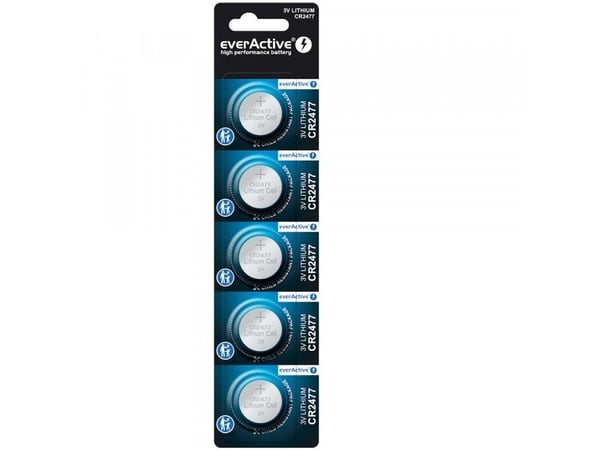 EverActive CR2477 mini litiumparisto - 5 kpl:n läpipainopakkaus