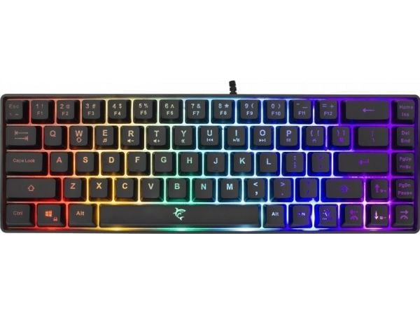 White Shark RONIN Black, Kabel, USB, Membrantangentbrytare, QWERTY, Svart