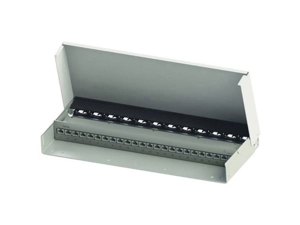 Telegärtner MPD24 - Patch-box - väggmontering - CAT 6a - RJ-45 X 24 - kritvit, RAL 9010