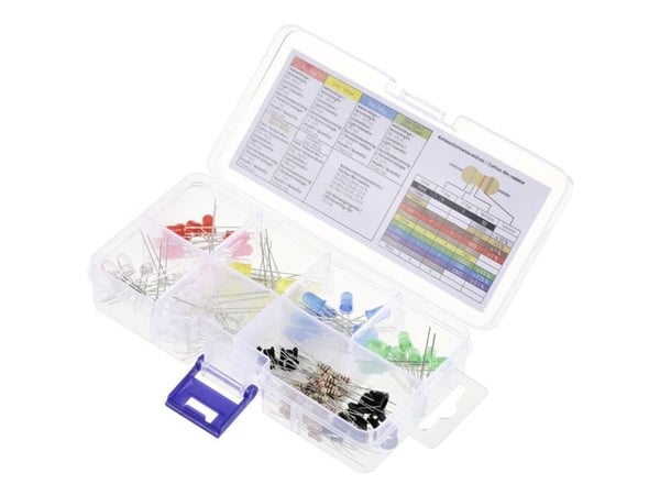 TRU COMPONENTS LED med kablar röd/gul/blå/gulgrön/varmvitt/kallvitt rund 5 mm 90–19000 mcd, 30°, 20 mA, 1,8/2,4/2,7 V
