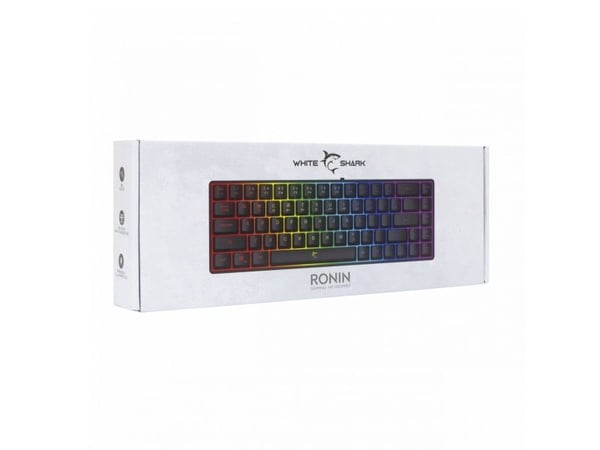 White Shark RONIN Black, Kabel, USB, Membrantangentbrytare, QWERTY, Svart