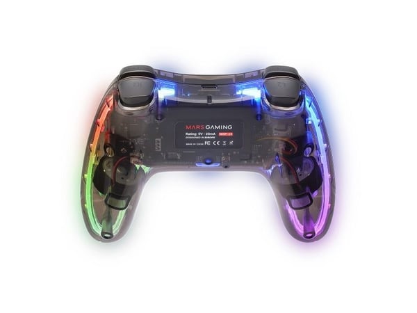 Mars Gaming MGP-24, Gamepad, Android, MAC, PC, PlayStation 4, Playstation 3, Xbox 360, D-pute, Turboknapp, Rød/grønn/blå, Trådløs, RF
