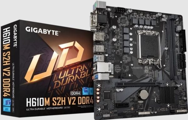 Gigabyte H610M S2H V2 - 1.0 - hovedkort - micro ATX - LGA1700-sokkel - H610 Chipset - USB 3.2 Gen 1 - Gigabit LAN - innbygd grafikk (CPU kreves) - ...