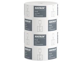 Handduksrullar Katrin 475218 Plus S, 1-lagers, 110 m, vit, paket med 12 st