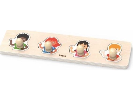 Viga 44536 The first puzzle with handles - leather colors