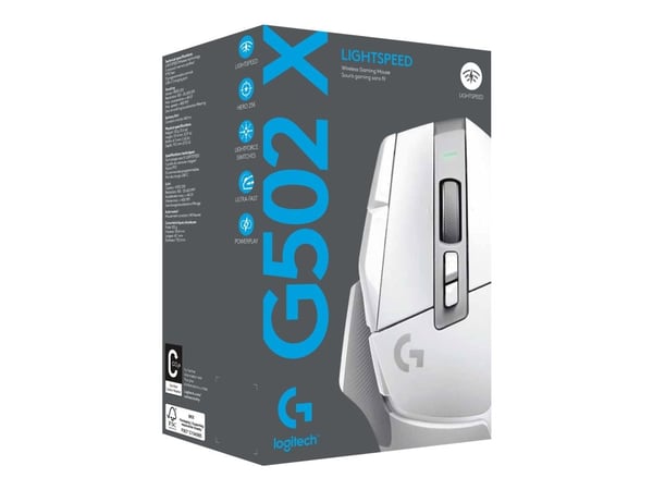 Logitech G G502 X Lightspeed, Oikeakätinen, Optinen, Langaton RF, 25600 DPI, Musta
