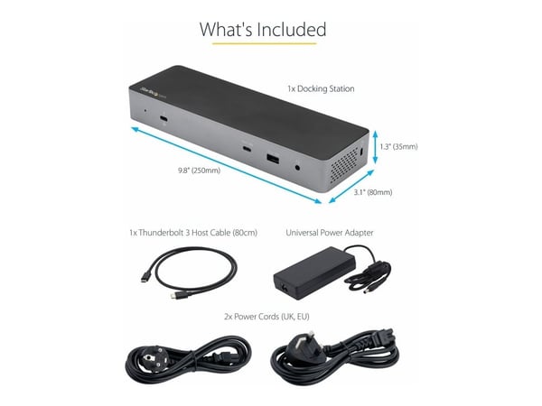TB3/USB-C DOCK - DUAL DP/HDMI  ACCS 96W PD - 5X USB HUB