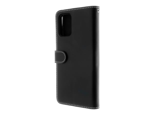 Insmat Exclusive - Lommebok for mobiltelefon - polyuretan, lær, bomull, termoplast-polyuretan (TPU), kartong+papir - svart - for Nokia G42 5G