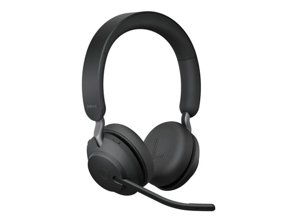Jabra Evolve2 65 UC Stereo - Headset - på øret - Bluetooth - trådløs - USB-C - støyisolerende - svart